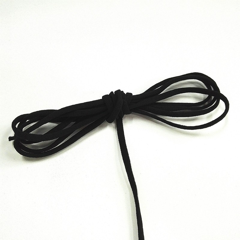 Manufacturers 4mm 5mm Black Flat elastic band